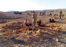 Ottoman tent ring under excavation.